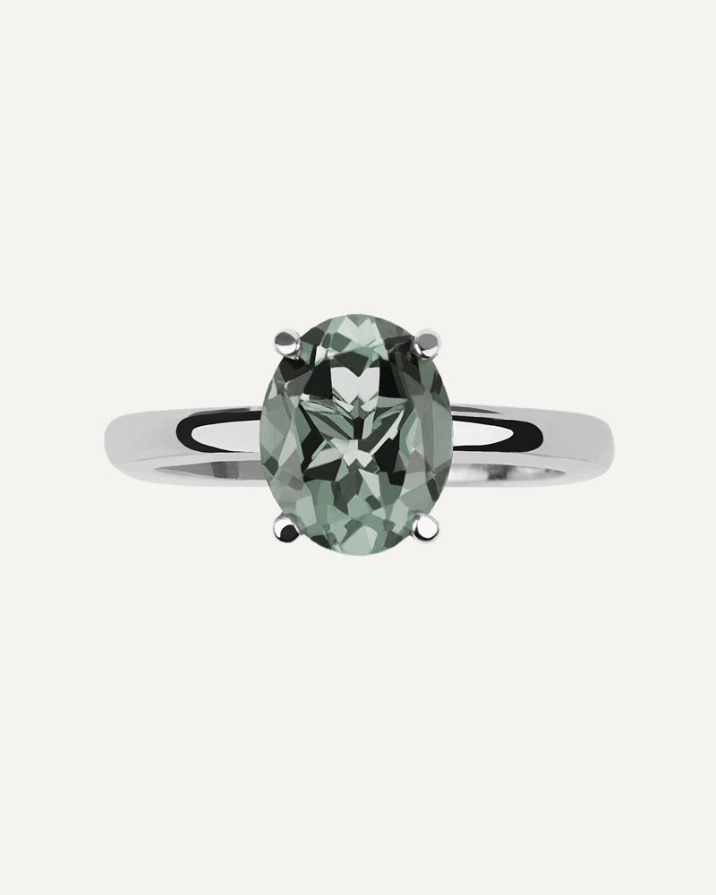 ANILLO OVAL AMATISTA VERDE