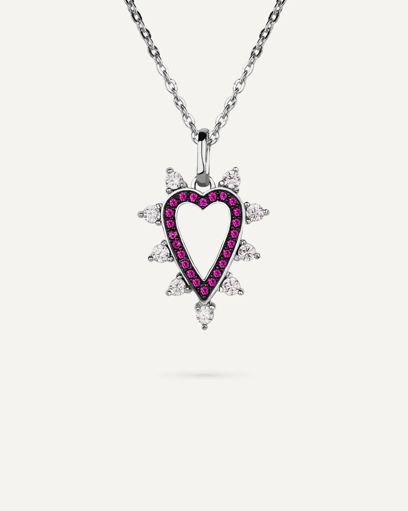 COLLAR CORAZÓN MULTICOLOR