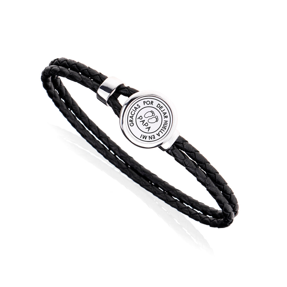 Pulsera "Gracias por dejar huella en mi papá"