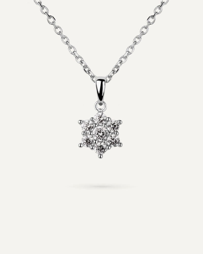 Collar BRILLIANT CUT en plata de ley y circonitas Excellence star cut.