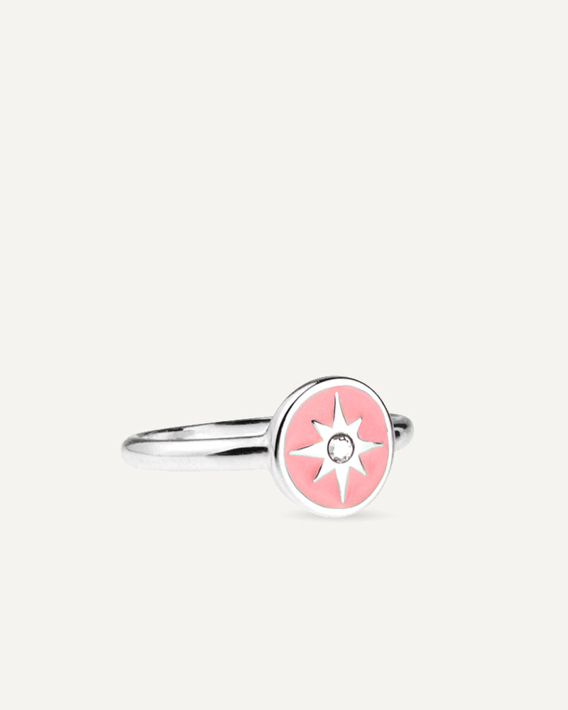 Anillo Rosa De Los Vientos Rosa - Mediterráneo