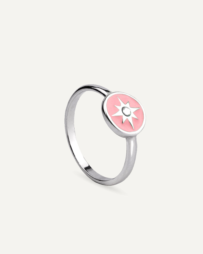 Anillo Rosa De Los Vientos Rosa - Mediterráneo