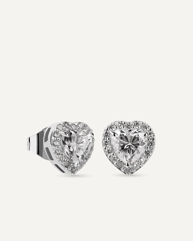 Pendientes BRILLIANT CUT en plata de ley y circonitas Excellence star cut.