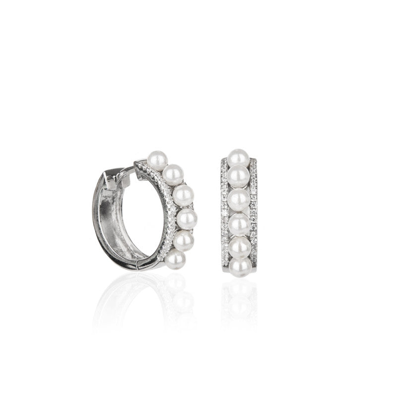 PENDIENTES ARO CON PERLAS - ELEGANCE