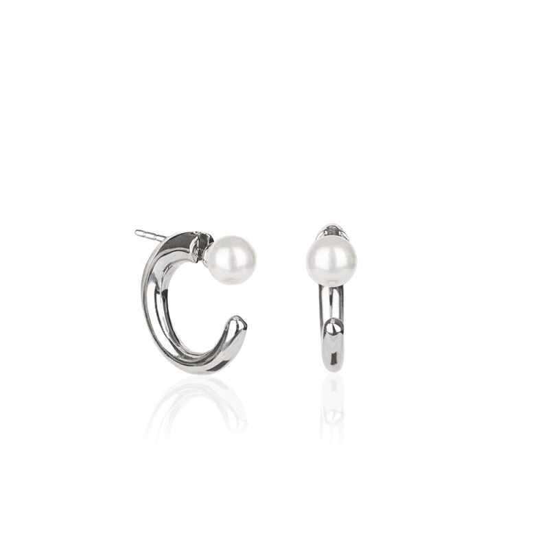 PENDIENTES ARO CON PERLA - ELEGANCE