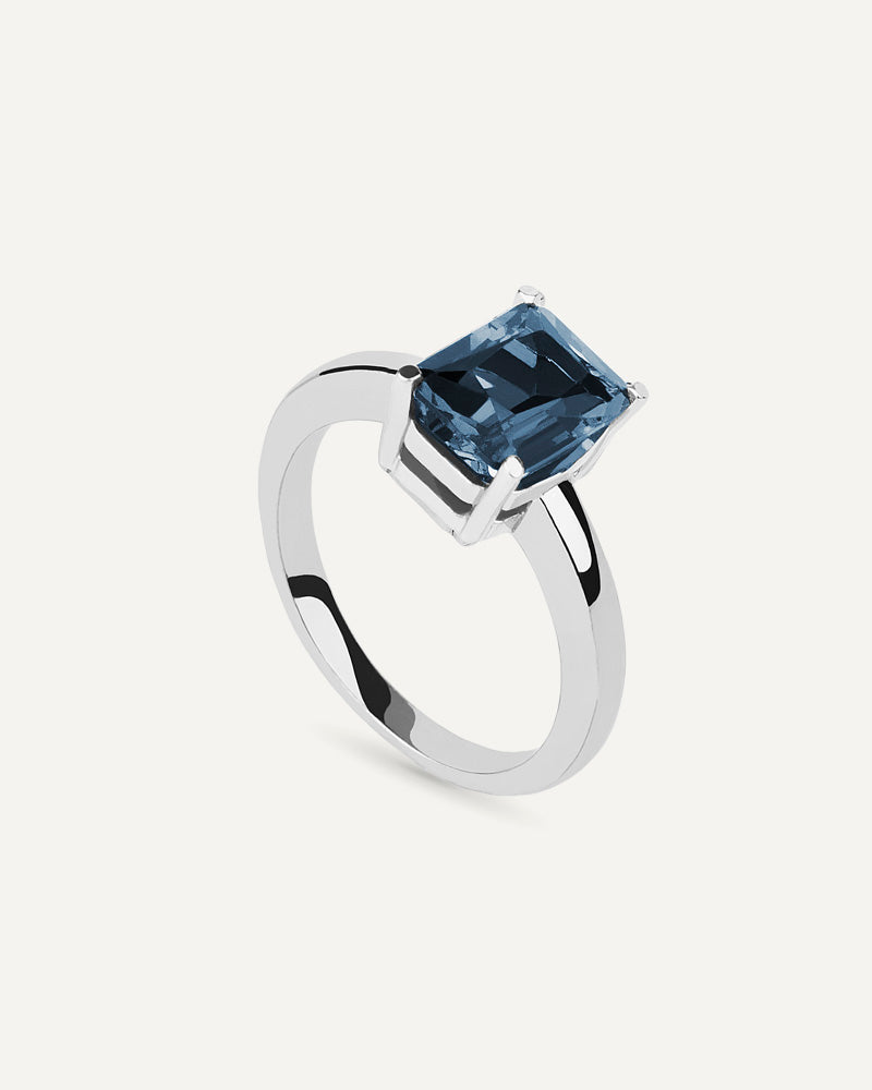 ANILLO OCTOGONAL LONDON BLUE