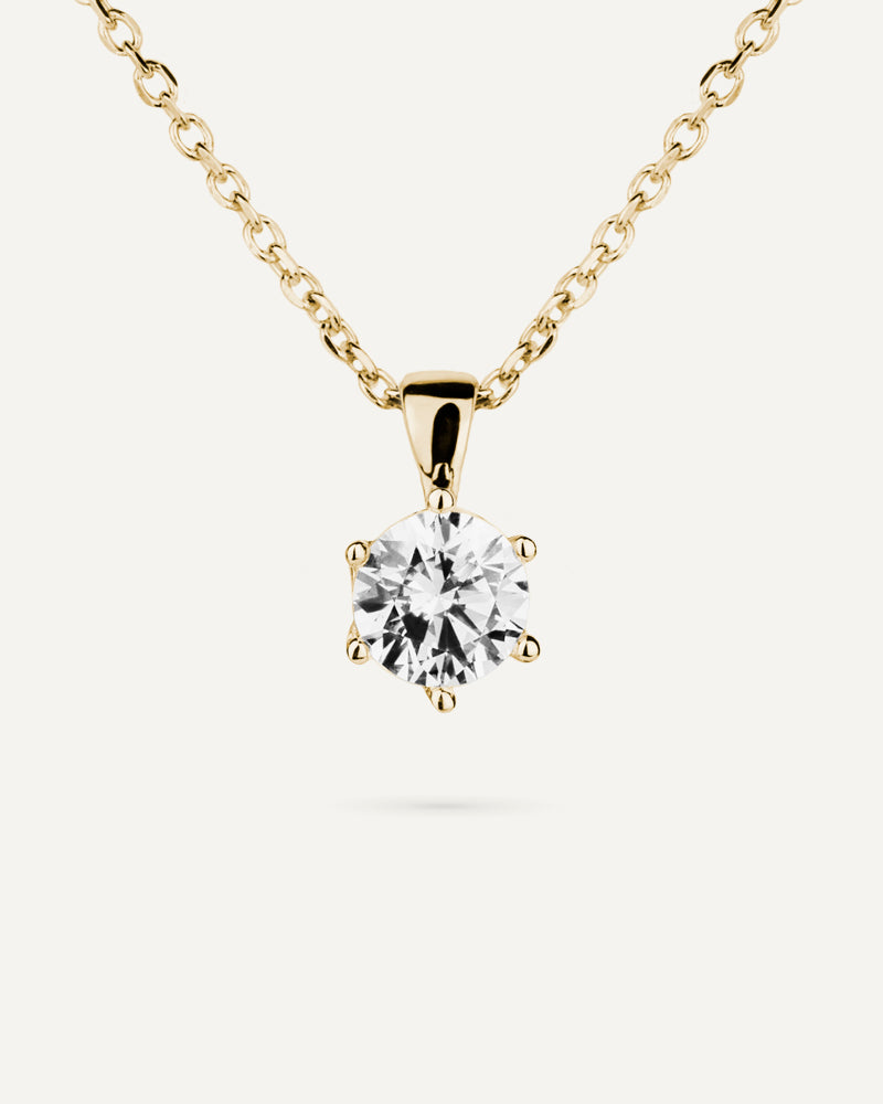 Collar punto de luz con circonita excellence star cut de 6´25mm.