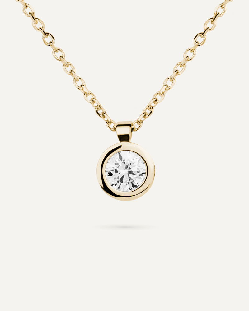 Collar punto de luz con circonita excellence star cut de 5´75mm.