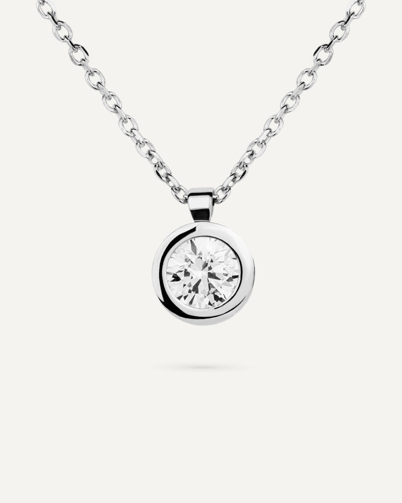 Collar punto de luz con circonita excellence star cut de 6´25mm.