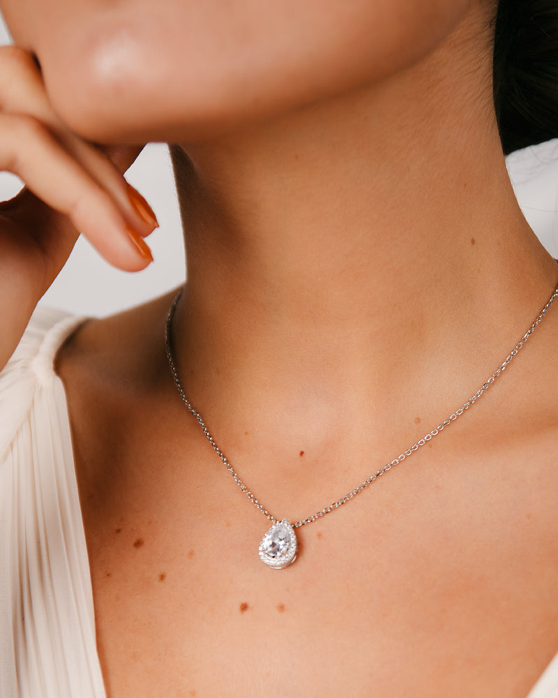 Collar BRILLIANT CUT en plata de ley y circonitas Excellence star cut.