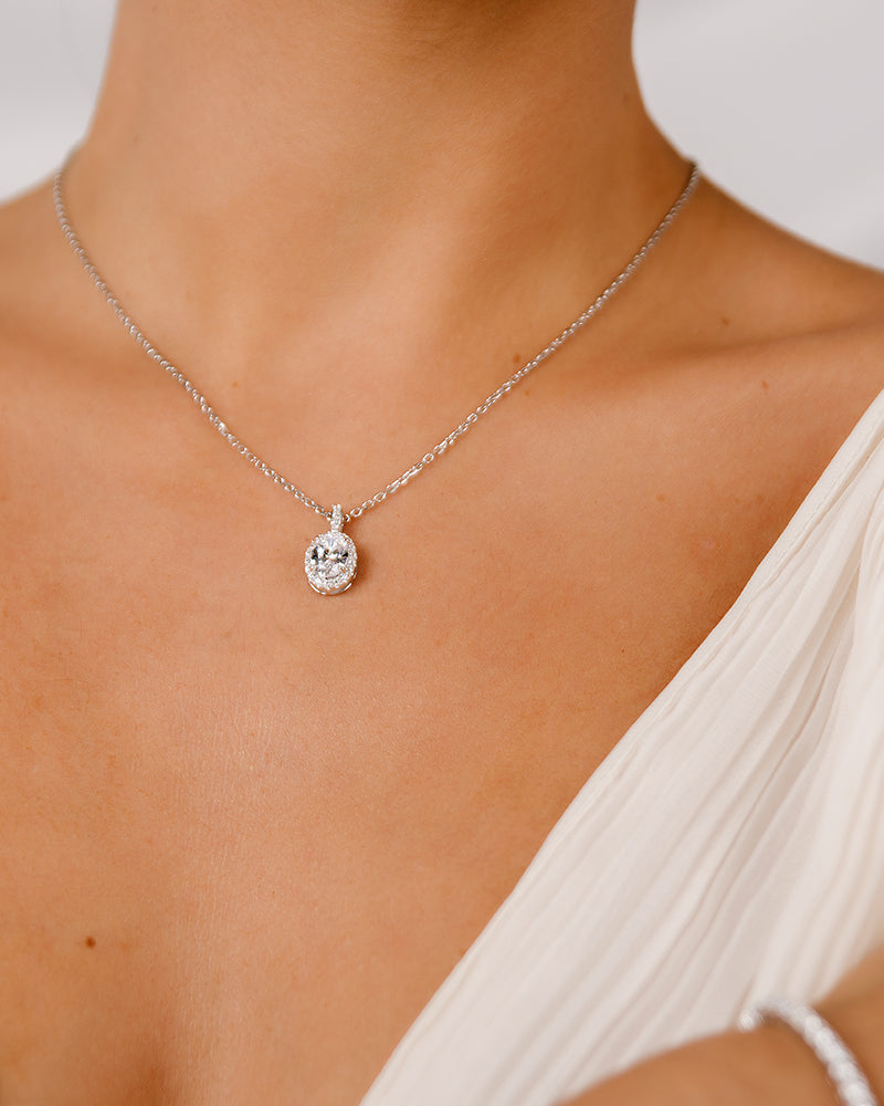 Collar BRILLIANT CUT en plata de ley y circonitas Excellence star cut.