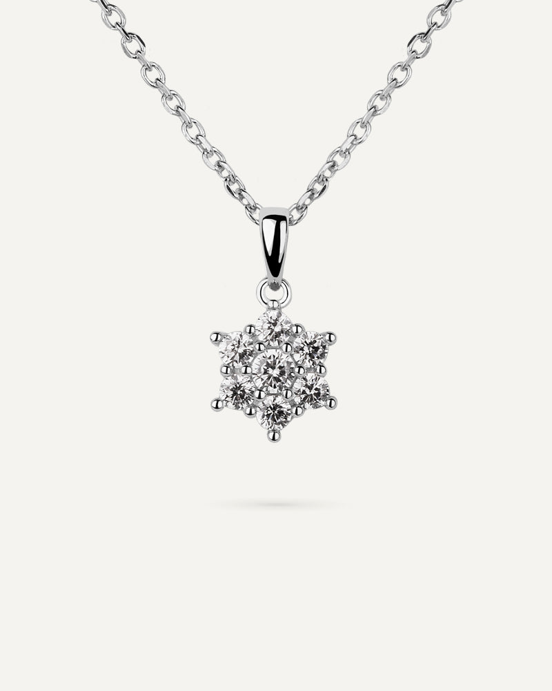 Collar BRILLIANT CUT en plata de ley y circonitas Excellence star cut.