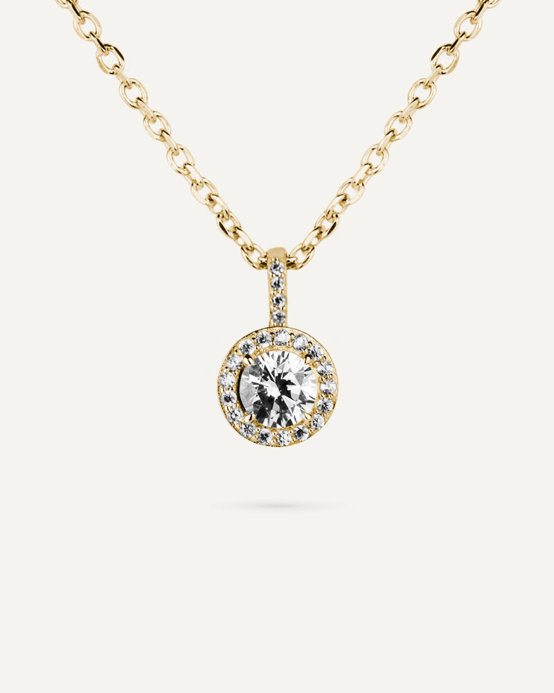 Collar BRILLIANT CUT en plata de ley con circonitas talla redonda Excellence star cut.