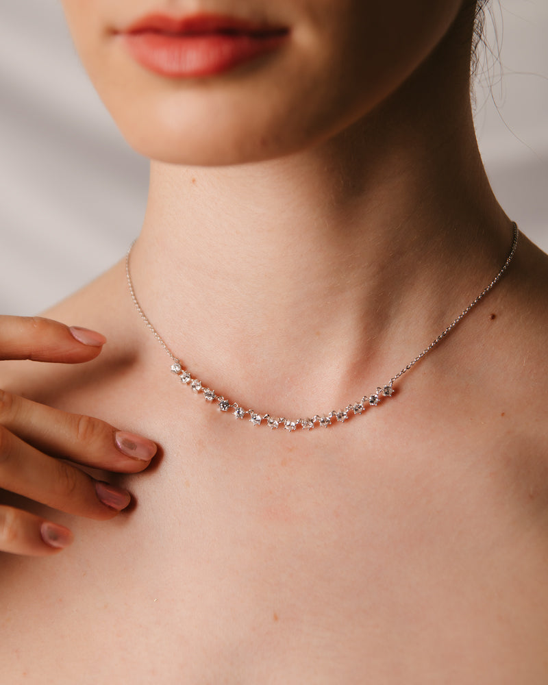 Collar BRILLIANT CUT en plata de ley y circonitas Excellence star cut.