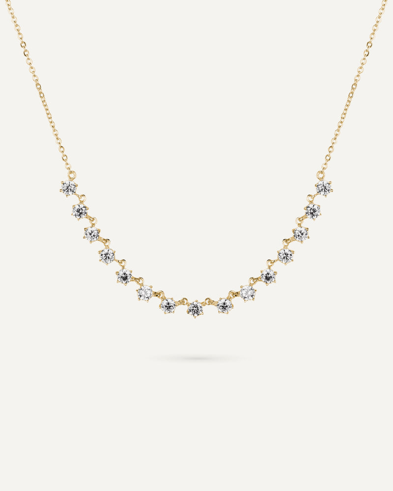 Collar BRILLIANT CUT en plata de ley y circonitas Excellence star cut.