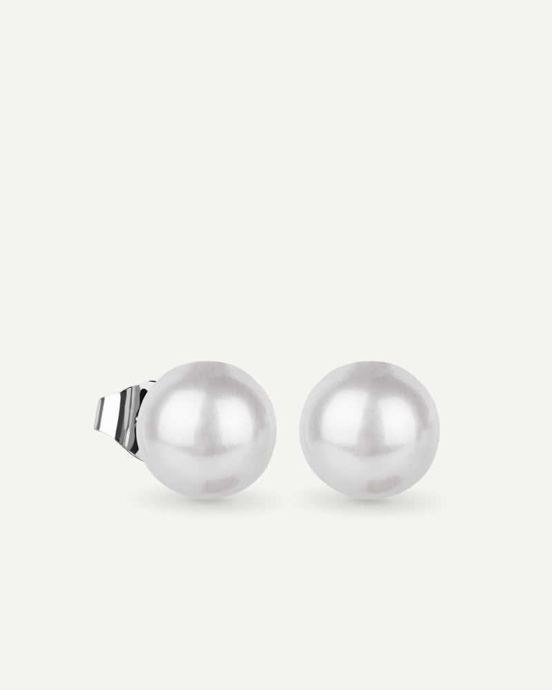 Pendientes BRILLIANT CUT en plata de ley y perla de concha