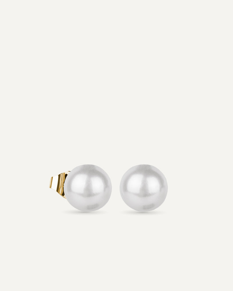 Pendientes BRILLIANT CUT en plata de ley y perla de concha