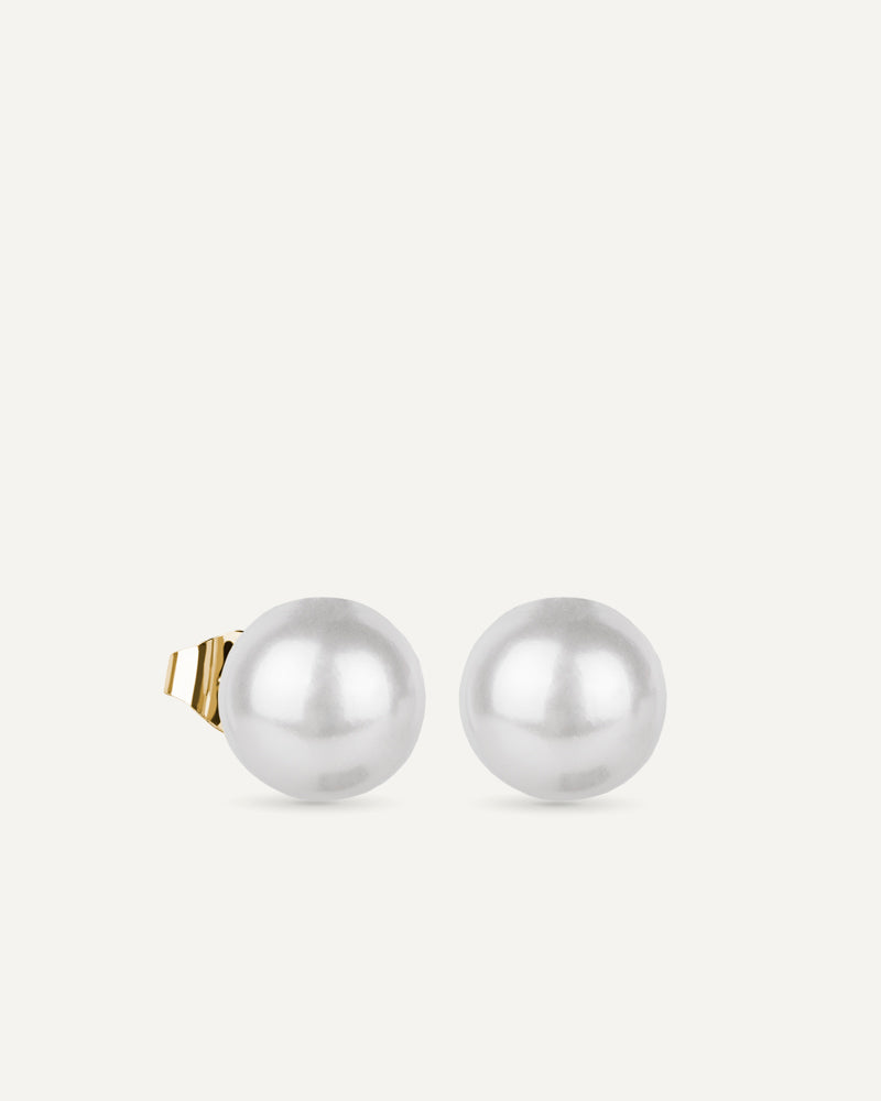 Pendientes BRILLIANT CUT en plata de ley y perla de concha