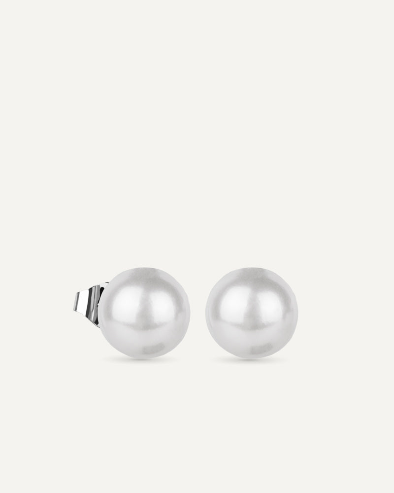 Pendientes BRILLIANT CUT en plata de ley y perla de concha