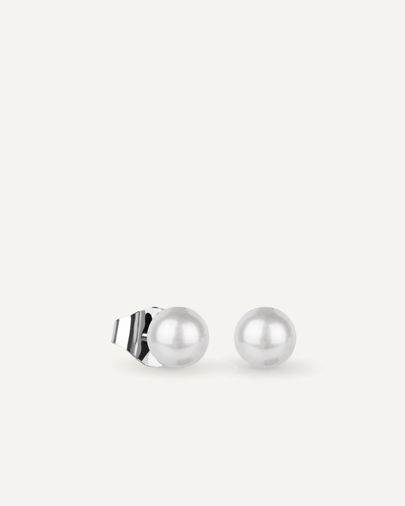 Pendientes BRILLIANT CUT en plata de ley y perla de concha