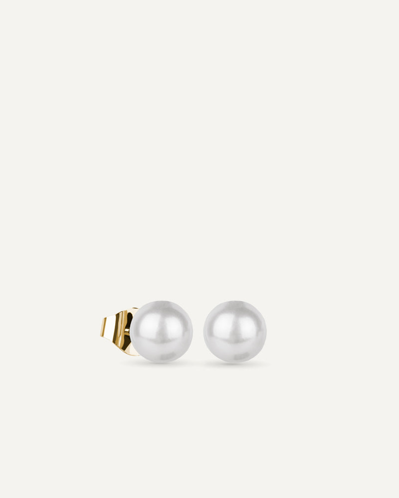 Pendientes BRILLIANT CUT en plata de ley y perla de concha