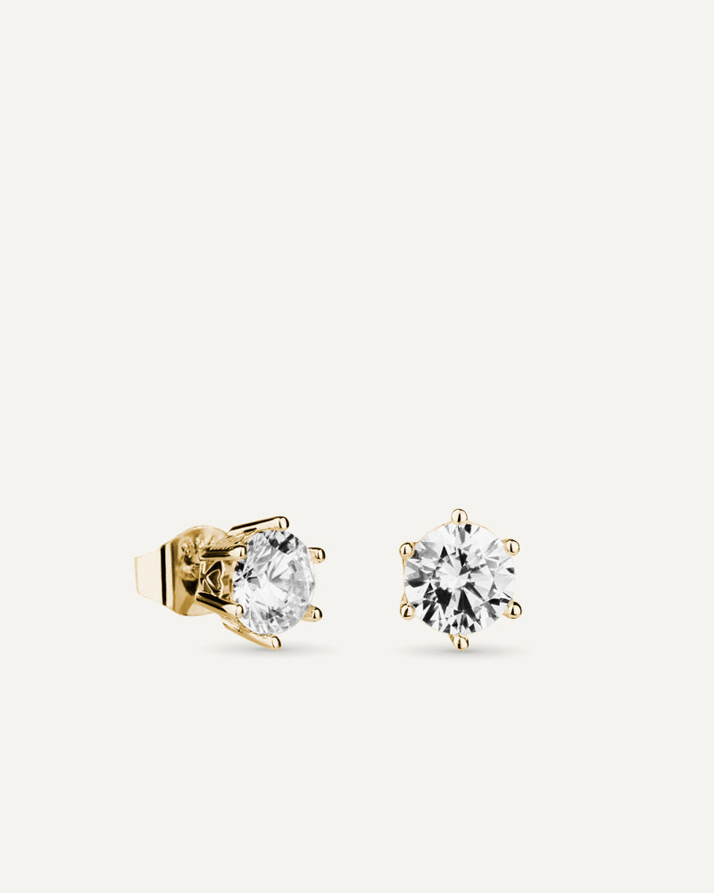 Pendientes garra con circonitas excellence star cut de 5mm