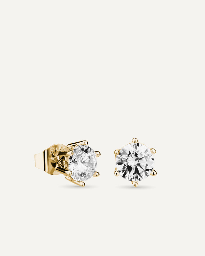 Pendientes garra con circonitas excellence star cut de 6´25mm