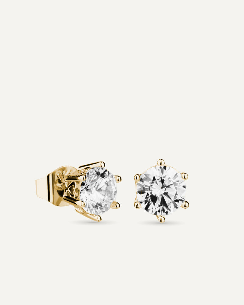 Pendientes garra con circonitas excellence star cut de 7mm