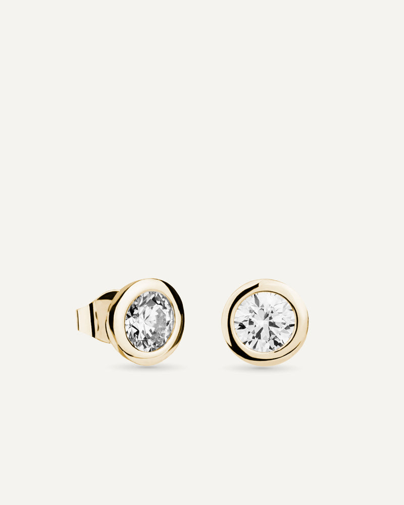Pendientes chatón con circonitas excellence star cut de 5´75mm