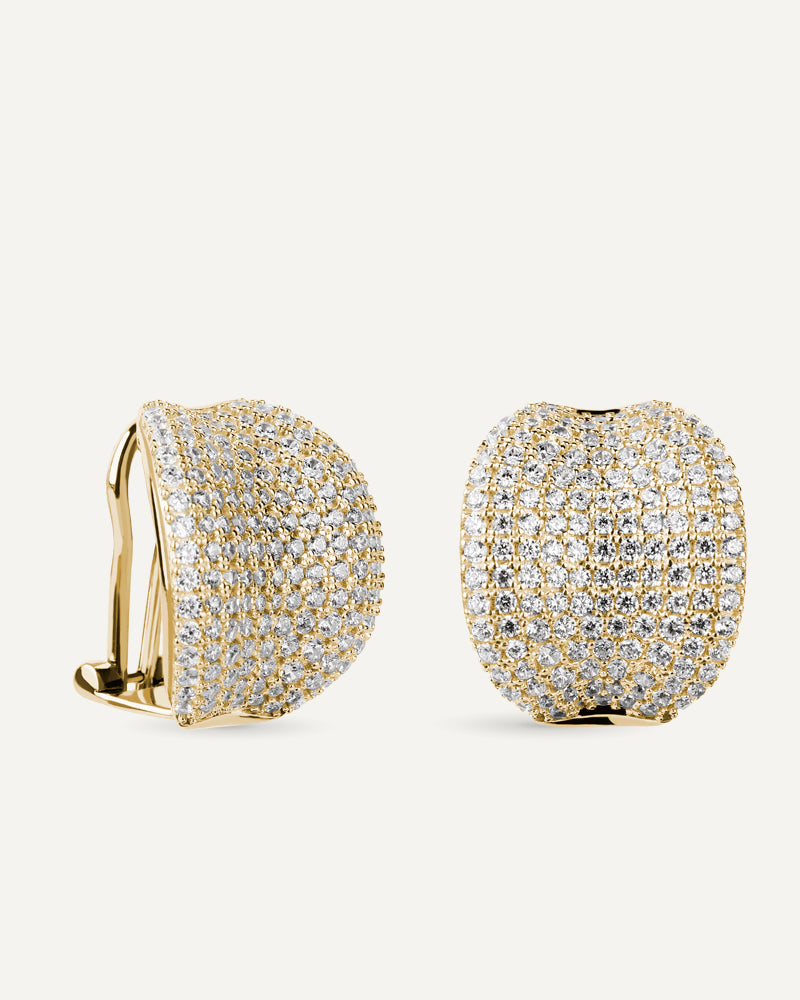 Pendientes BRILLIANT CUT en plata de ley y circonitas Excellence star cut.