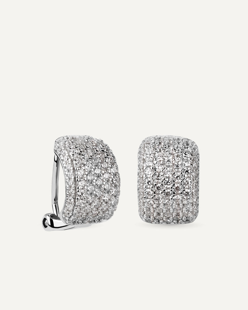 Pendientes BRILLIANT CUT en plata de ley y circonitas Excellence star cut.