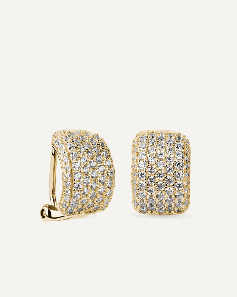 Pendientes BRILLIANT CUT en plata de ley y circonitas Excellence star cut.