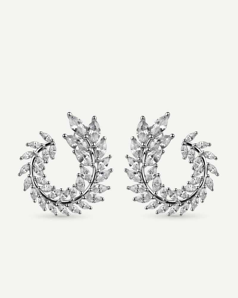 Pendientes BRILLIANT CUT en plata de ley y circonitas Excellence star cut.