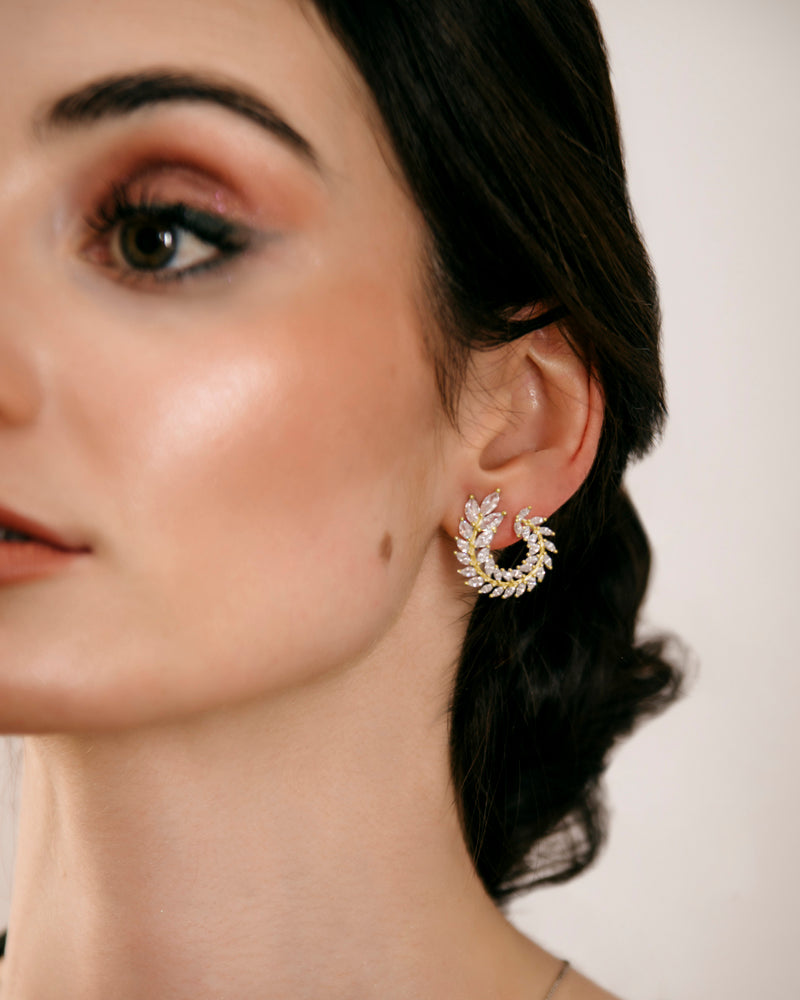 Pendientes BRILLIANT CUT en plata de ley y circonitas Excellence star cut.