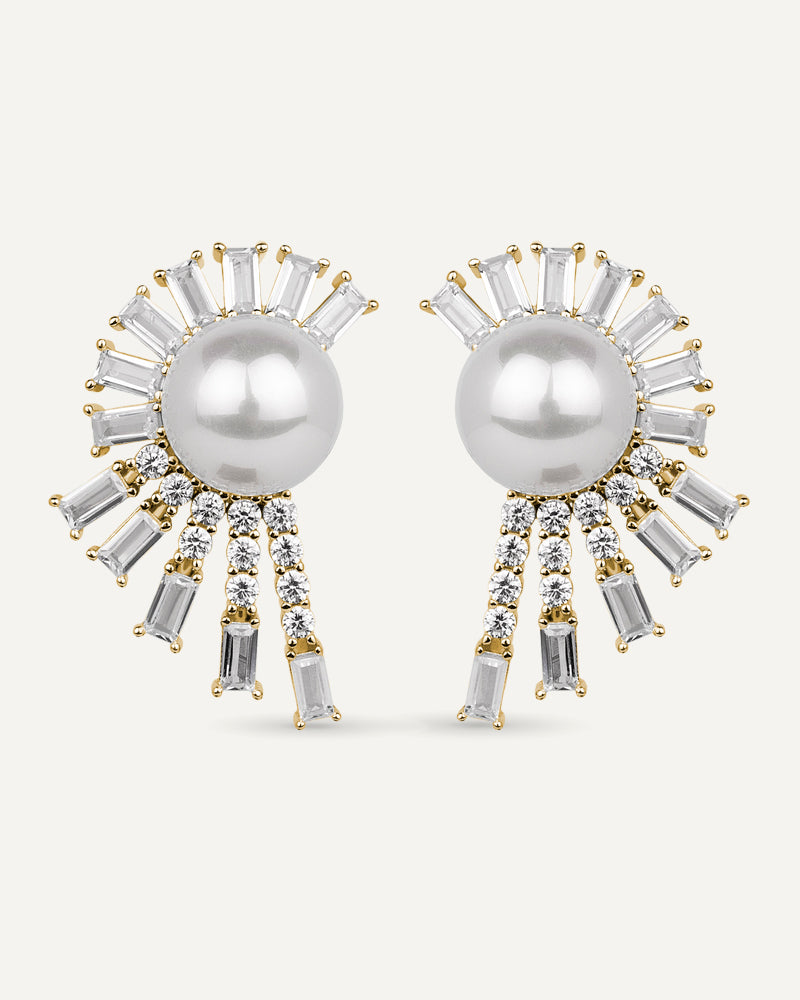 Pendientes BRILLIANT CUT en plata de ley y circonitas Excellence star cut.