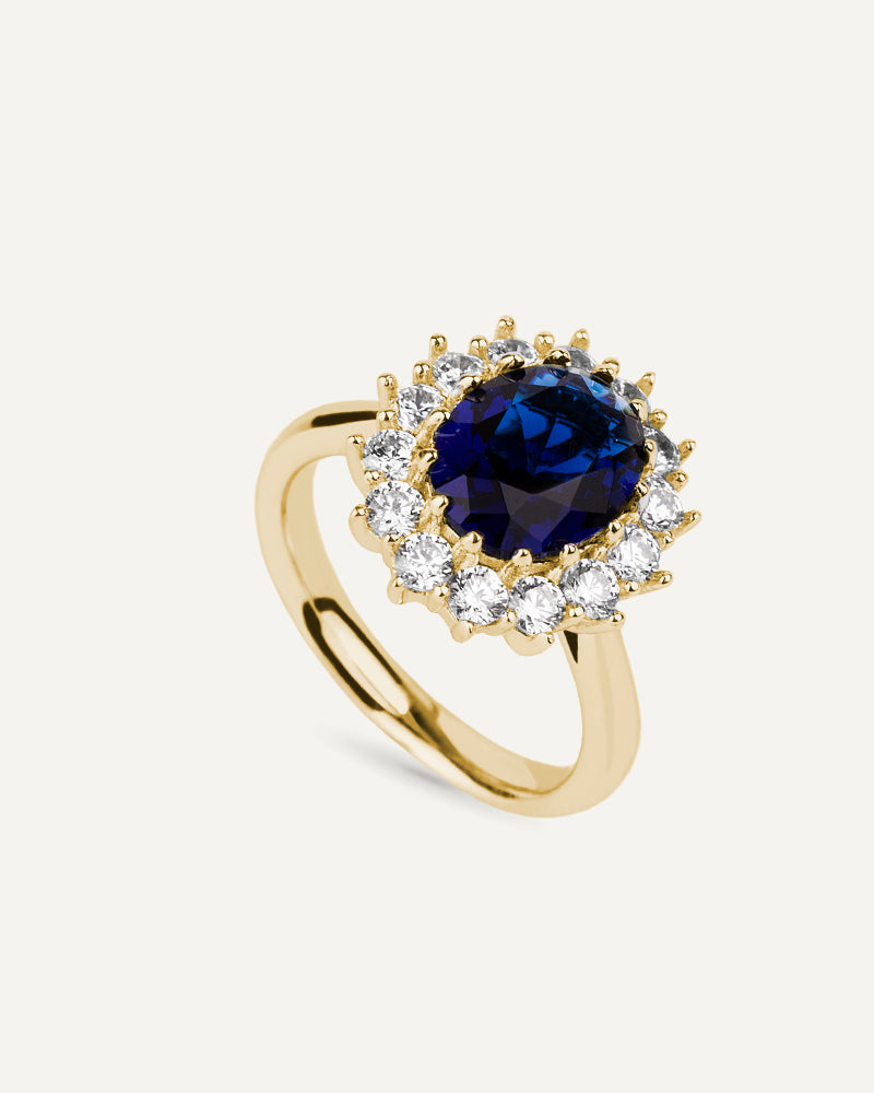 Anillo BRILLIANT CUT en plata de ley y circonitas Excellence star cut.
