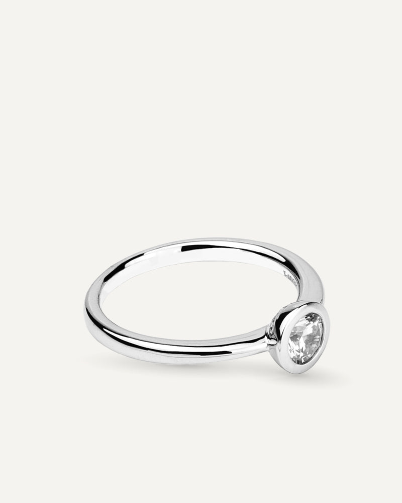 Solitario chatón con excellence star cut de 5mm