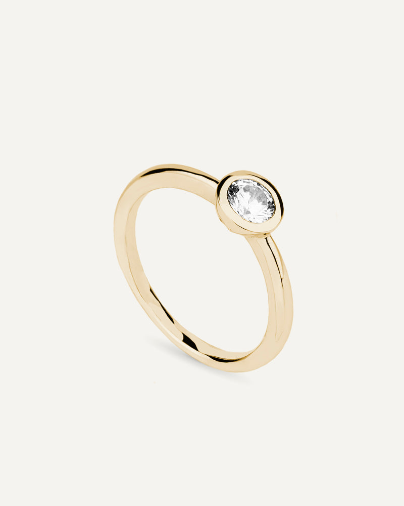 Solitario chatón con excellence star cut de 5mm