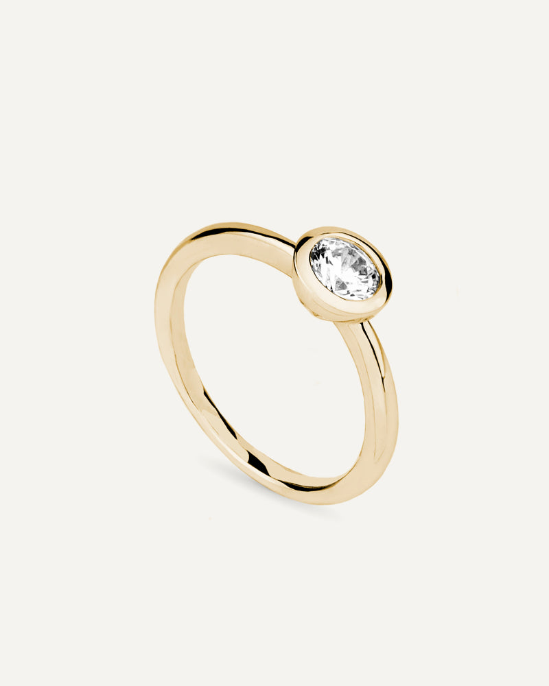 Solitario chatón con circonita excellence star cut de 5´75mm