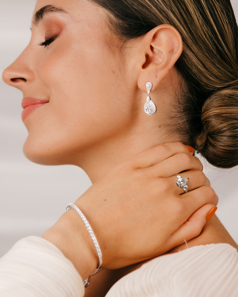 Anillo BRILLIANT CUT en plata de ley y circonitas Excellence star cut.