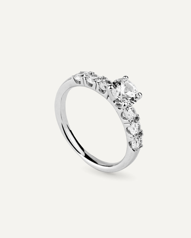Solitario con circonitas excellence star cut