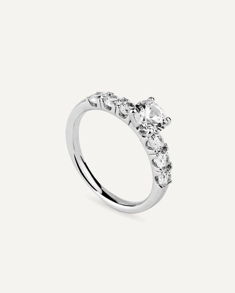 Solitario con circonitas excellence star cut