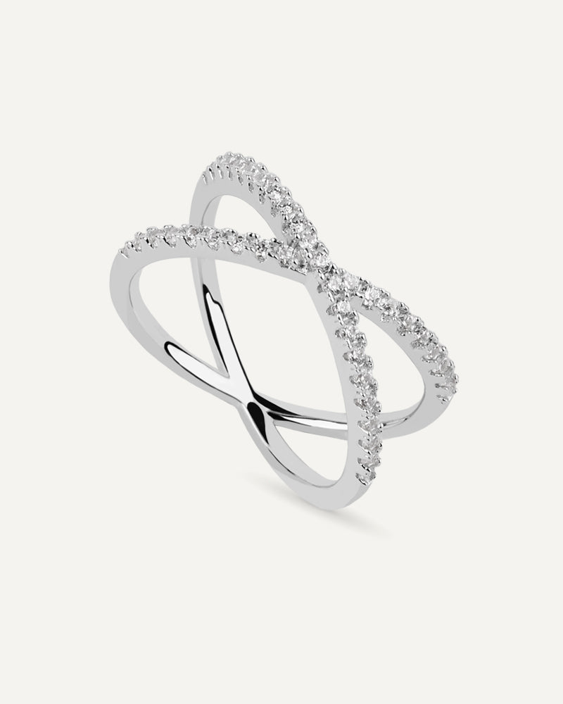 Anillo BRILLIANT CUT en plata de ley y circonitas Excellence star cut.