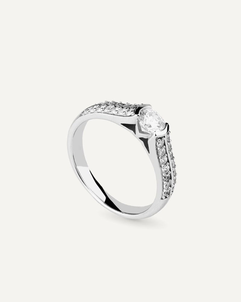 Solitario con circonitas excellence star cut de 5mm