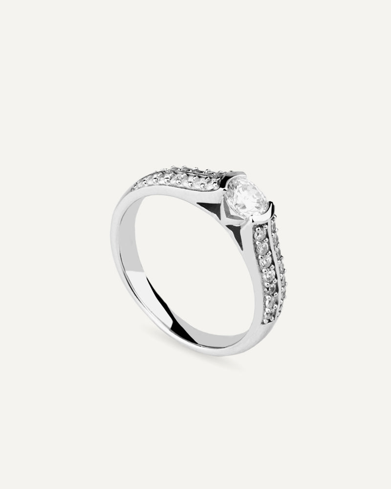 Solitario con circonitas excellence star cut de 5mm