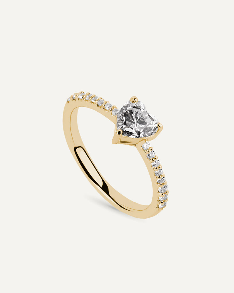 Anillo BRILLIANT CUT en plata de ley y circonitas Excellence star cut