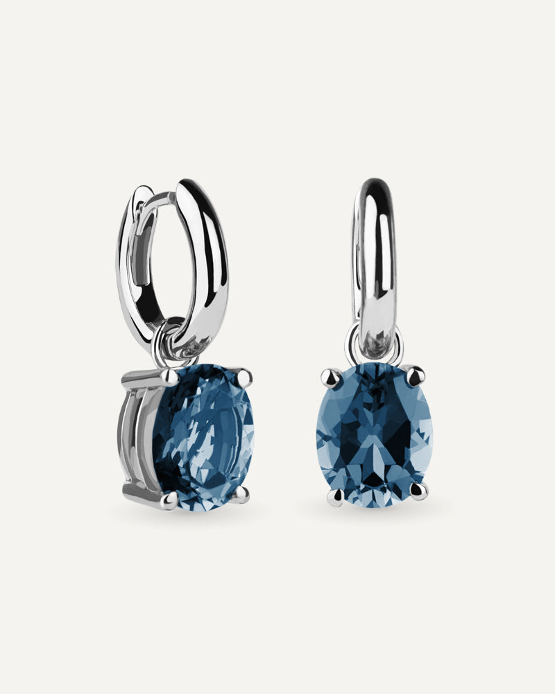 PENDIENTES OVAL LONDON BLUE