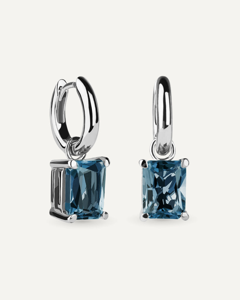 PENDIENTES OCTOGONAL LONDON BLUE