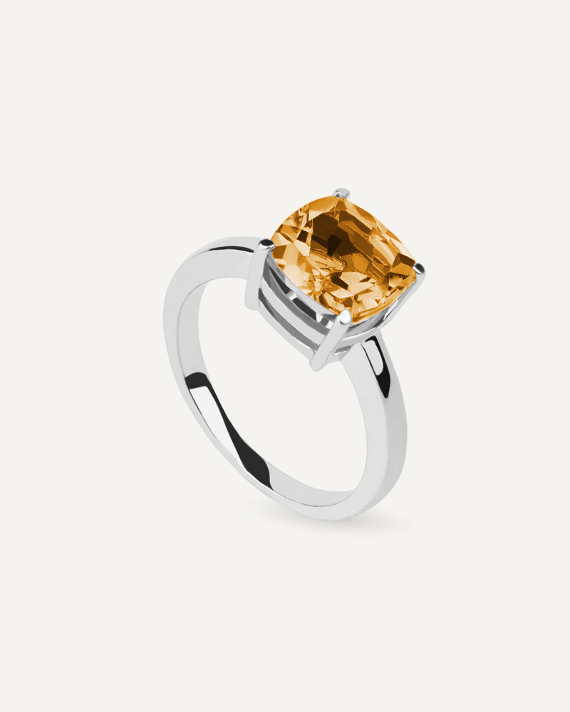 ANILLO CUSHION CITRINO