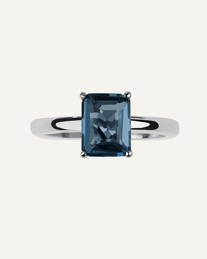 ANILLO OCTOGONAL LONDON BLUE